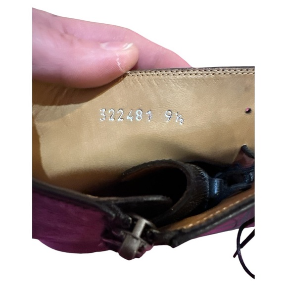 Gucci Men's Black Leather Side Zip Lace-up boot NWB - Picture 7 of 7